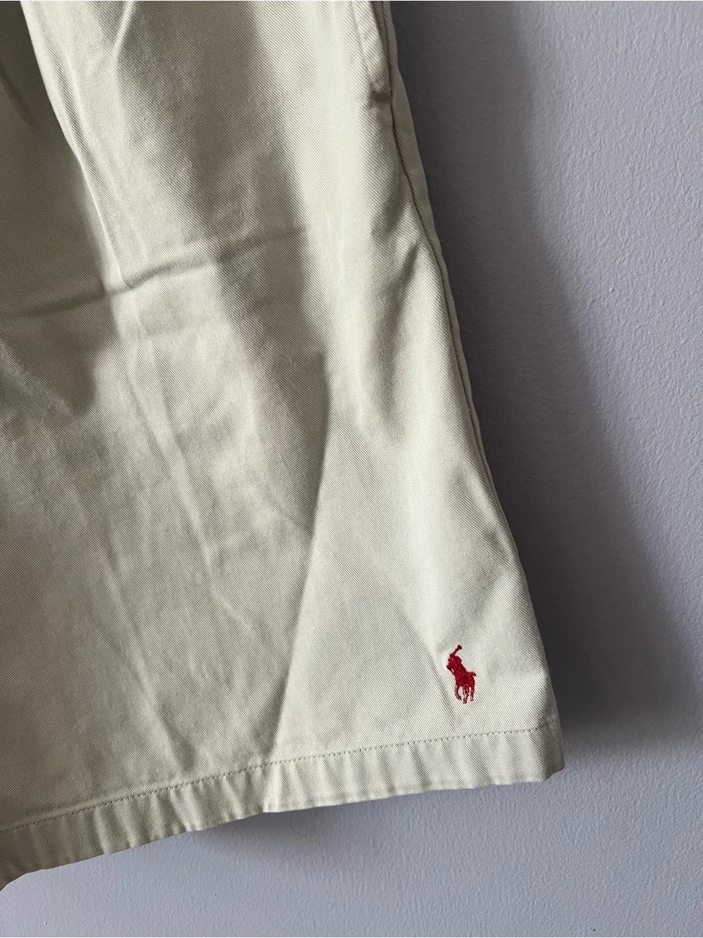 Polo Sport by Ralph Lauren Cream Pleated Chino Shorts
